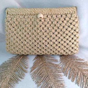 Woven clutch wallet